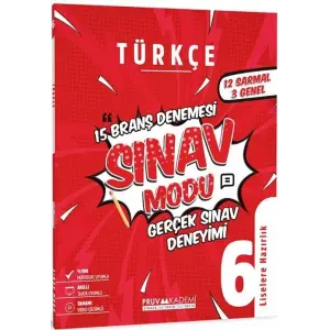 Pruva Akademi 6. Sınıf Türkçe Sınav Modu 15 Deneme