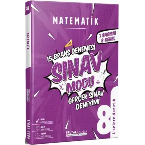 Pruva Akademi 8. Sınıf Matematik Sınav Modu 15 Deneme