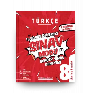 Pruva Akademi 8. Sınıf Türkçe Sınav Modu 15 Deneme