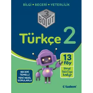 Tudem Yayınları 2. Sınıf Türkçe 3 Boyut