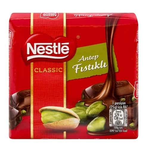 Nestle Classic Tam Fıstıklı Kare 65  Gr