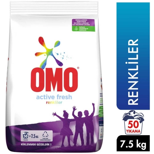 Omo Active Fresh Renkliler 7,5  Kg
