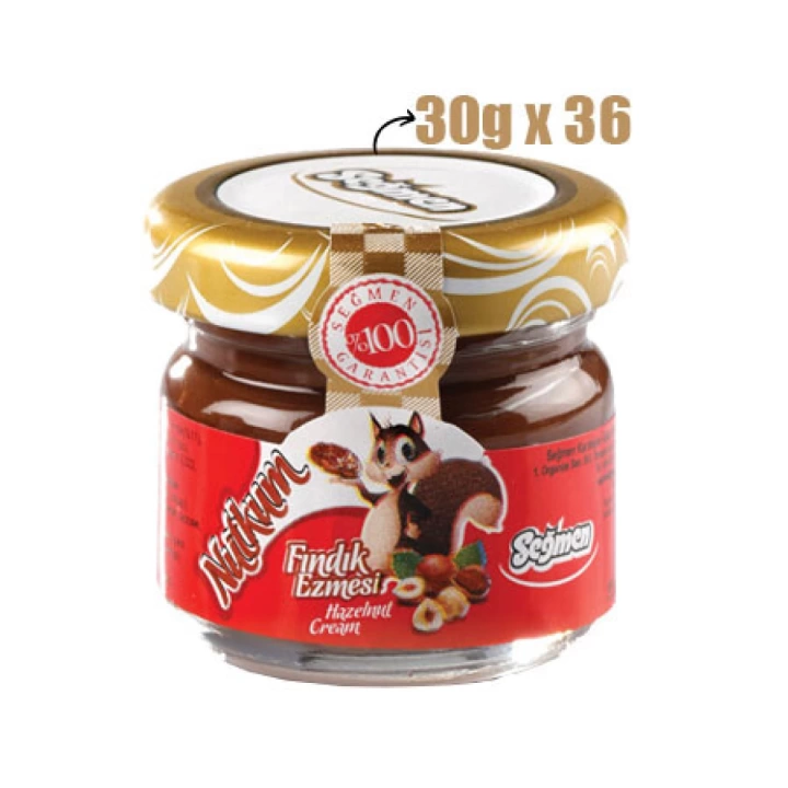 Seğmen Fındık Ezmesi Kavanoz 30g (36lı)