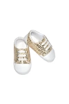 CocuklaAnne 0/12 Ay Varak Baskılı Bebek Converse Gold