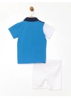 Erkek Çocuk Polo Yaka Tişört ve Şort 2liTakım Saks