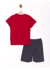 Lisanslı Erkek Çocuk Tişört ve Şort Pijama Takımı Kırmızı