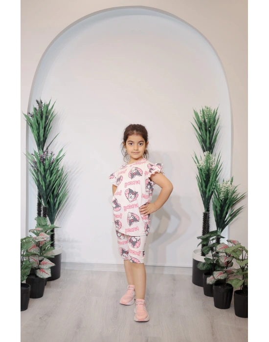 Kız Çocuk Kuromi Desenli Takım C133