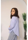 Kız Çocuk 2 li Çizgili Gömlek C115