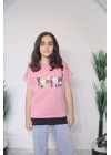 Kız Çocuk Tişört Pembe C121