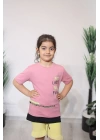 Kız Çocuk Tişört Pembe C126
