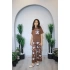 Kız Çocuk Pijama Takım Kahverengi C139