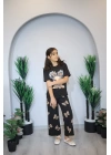 Kız Çocuk Pijama Takım Siyah C139