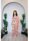 Kız Çocuk Pijama Takım Pembe C139