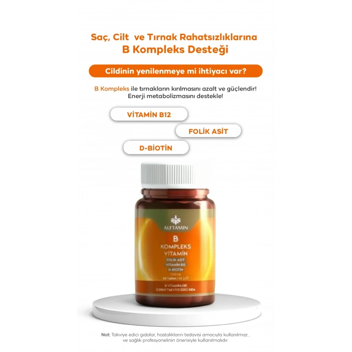 B Komplex Vitamin 1100 Mg 60 Tablet