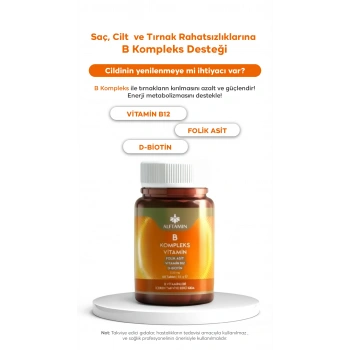 B Komplex Vitamin 1100 Mg 60 Tablet