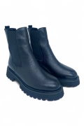 Daily Black Genuine Leather Womens Boots - Metro Step