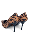 Kadın Leopar Desenli Stiletto - Savanna Chic