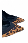 Siyah Leopar Desenli Kadın Stiletto - Wild leopard