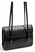 Long-Handled Womens Black Textured Bag Elegant and Modern - Elegance Charm