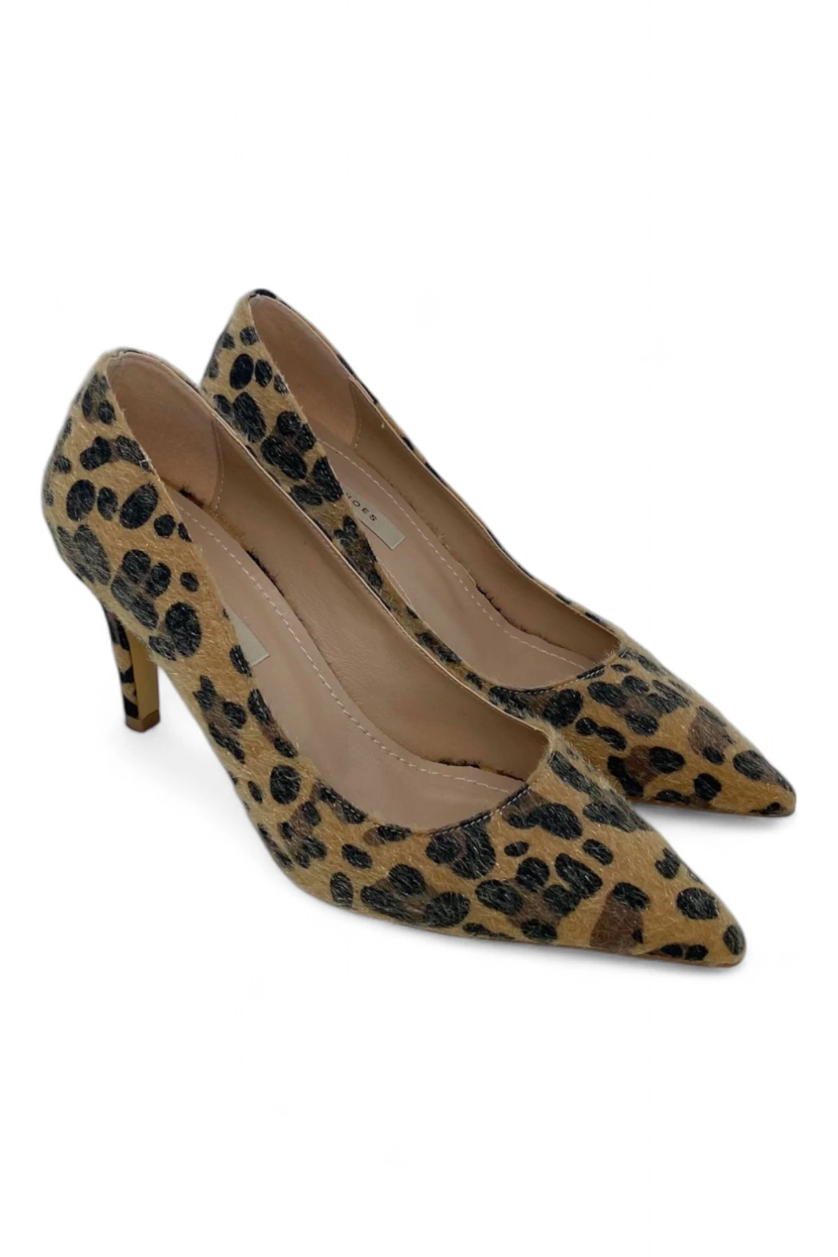 Leopar Desenli Yüksek Topuk Kadın Stiletto - Fierce Belis