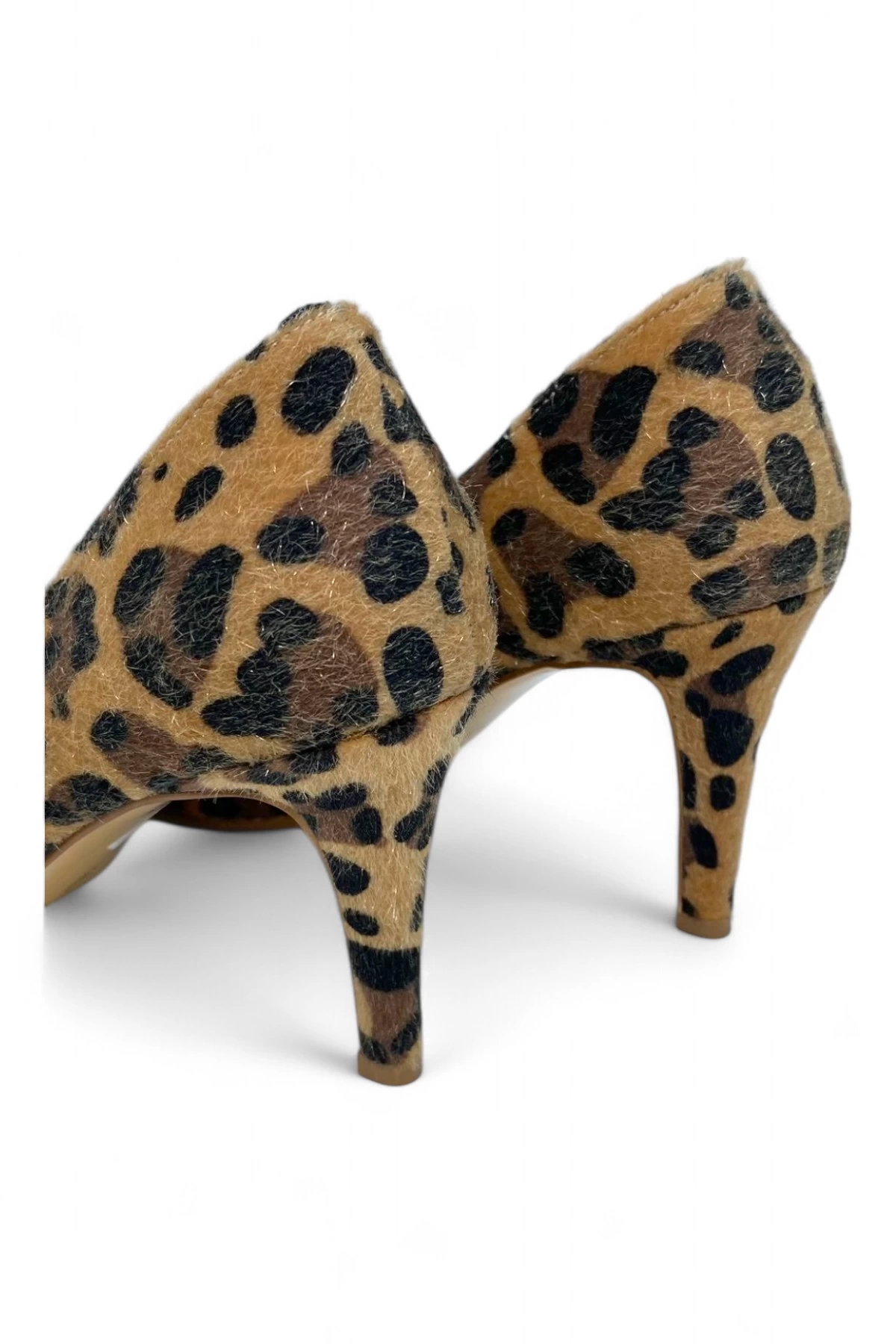 Leopar Desenli Yüksek Topuk Kadın Stiletto - Fierce Belis