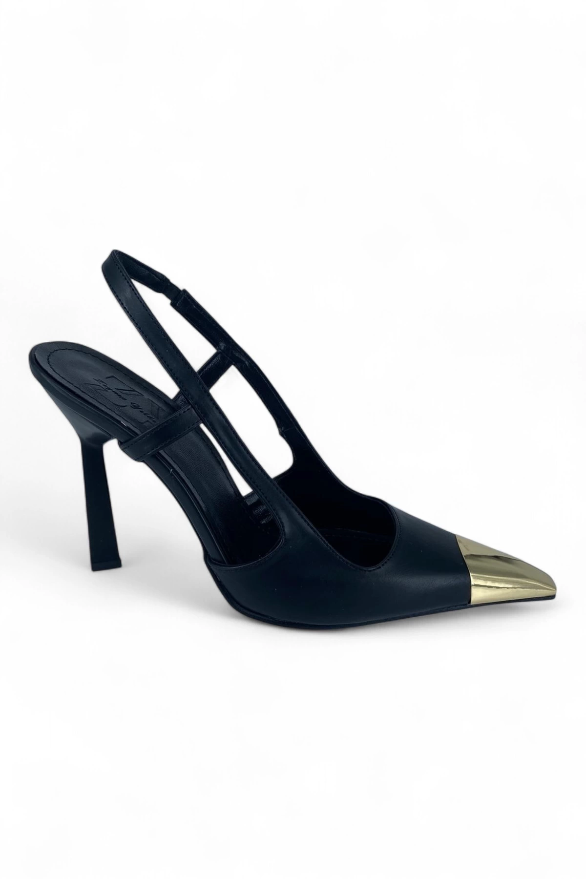 Gold Burun Kadın Deri Stiletto