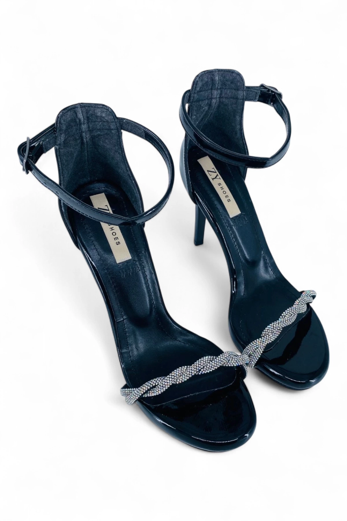 Taşlı Bant Yüksek Topuklu Stiletto
