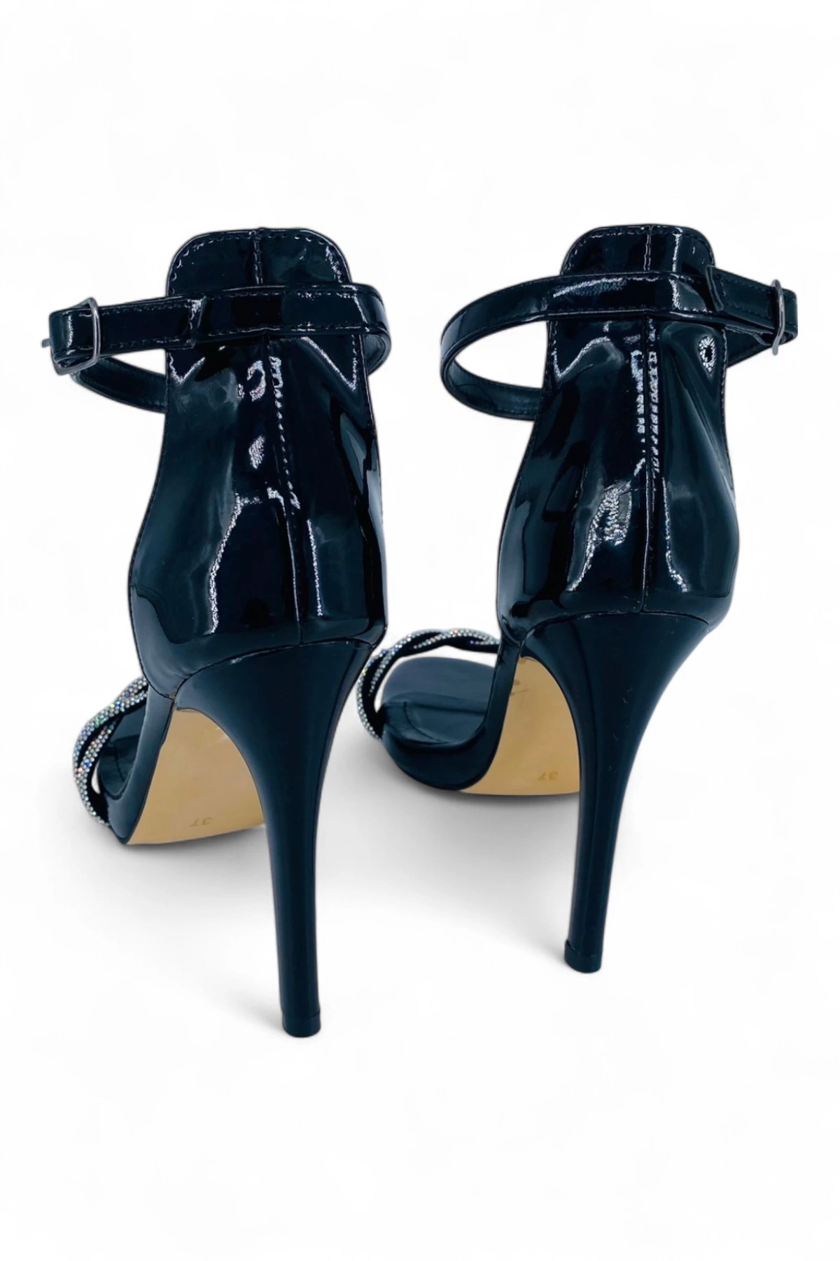 Taşlı Bant Yüksek Topuklu Stiletto