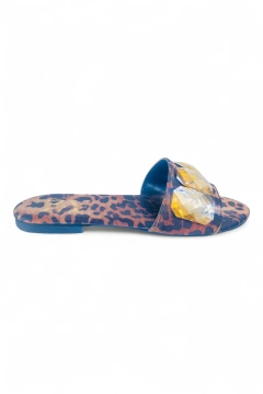 Kristal Taşlı Leopar Terlik