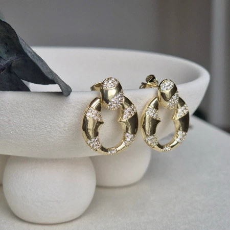 VIP Seri Siena Küpe -Çelik