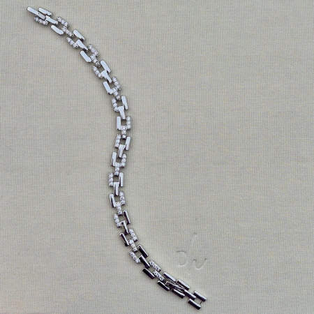 Xuping Silver Geometrik Desen Bileklik