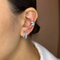Sarmal Silver VIP Kıkırdak Küpe