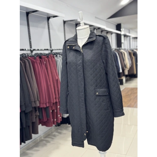 KAPİTONE ŞIK KAP - Siyah