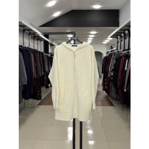 KUŞ GÖZLÜ ANGORA KABAN - Ekru