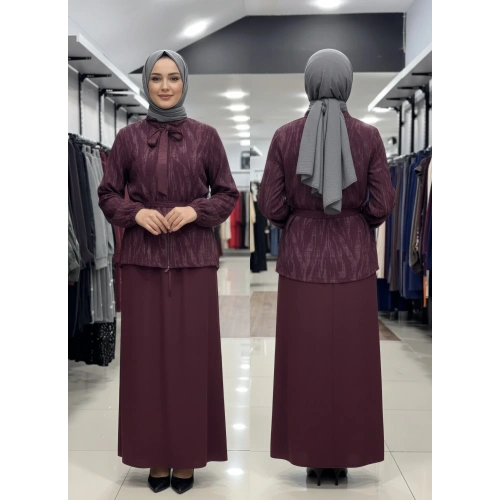 ÜSTÜ CEKETLİ İKİLİ TAKIM - Bordo