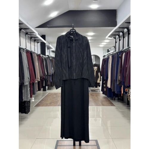 ÜSTÜ CEKETLİ İKİLİ TAKIM - Siyah