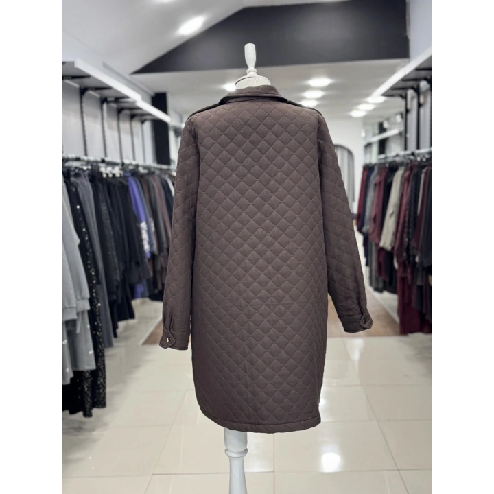 KAPİTONE ŞIK KAP - Kahverengi