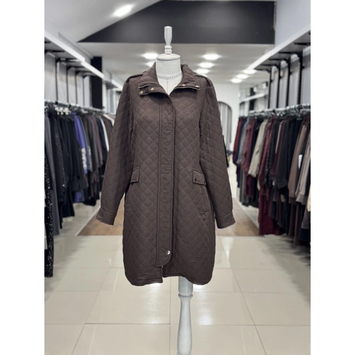 KAPİTONE ŞIK KAP - Kahverengi