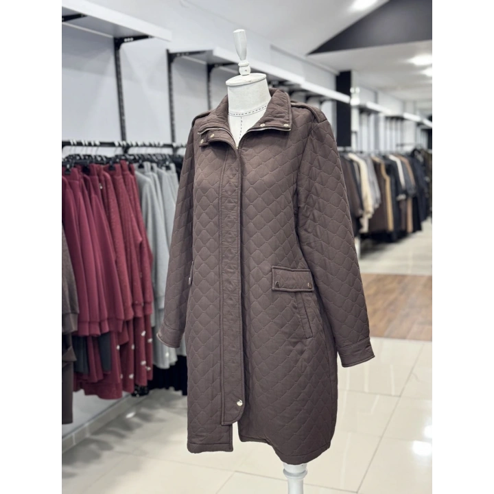 KAPİTONE ŞIK KAP - Kahverengi