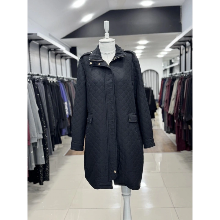 KAPİTONE ŞIK KAP - Siyah