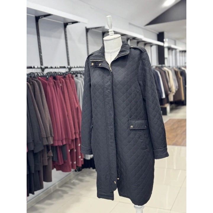 KAPİTONE ŞIK KAP - Siyah