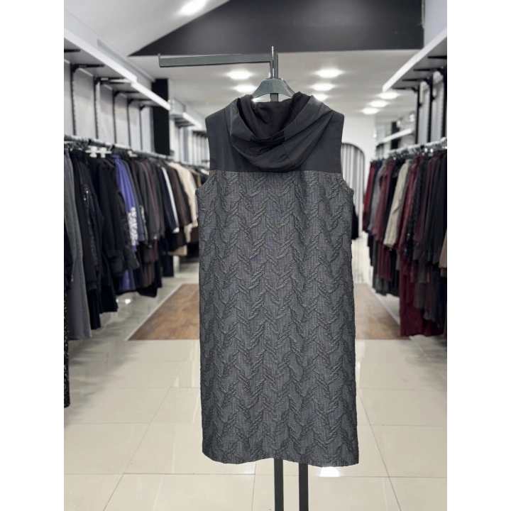 KAPŞONLU YELEK - Antrasit