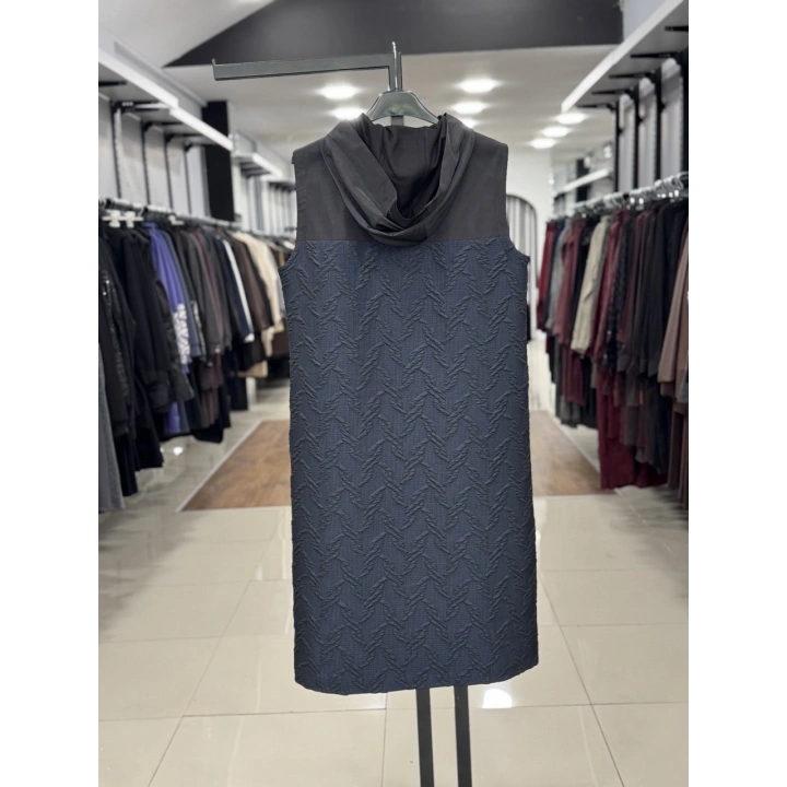 KAPŞONLU YELEK - Lacivert