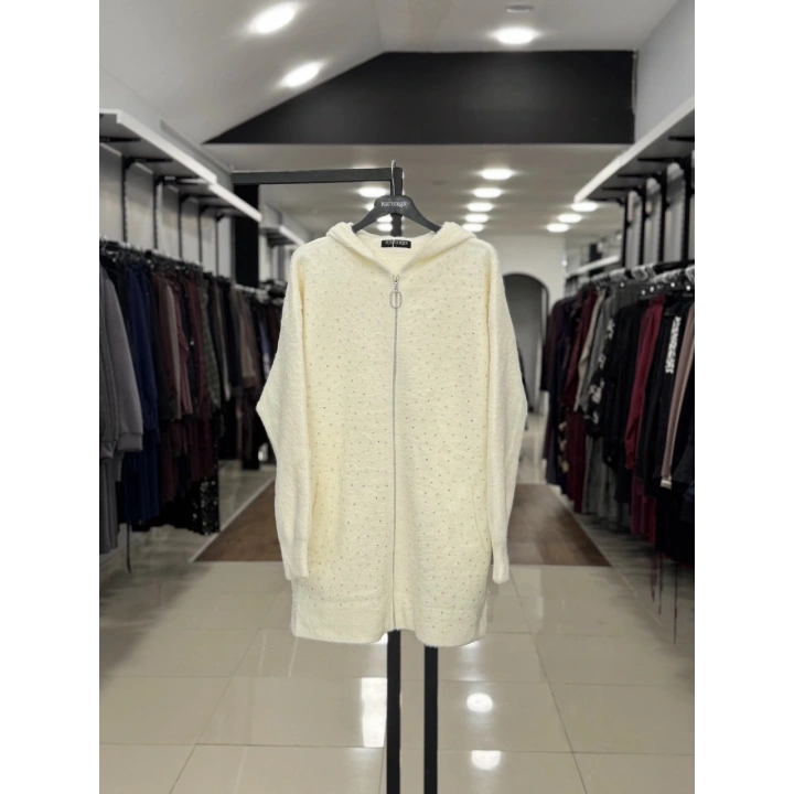 KUŞ GÖZLÜ ANGORA KABAN - Ekru