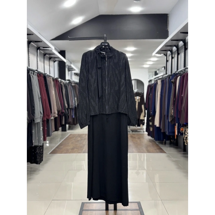 ÜSTÜ CEKETLİ İKİLİ TAKIM - Siyah