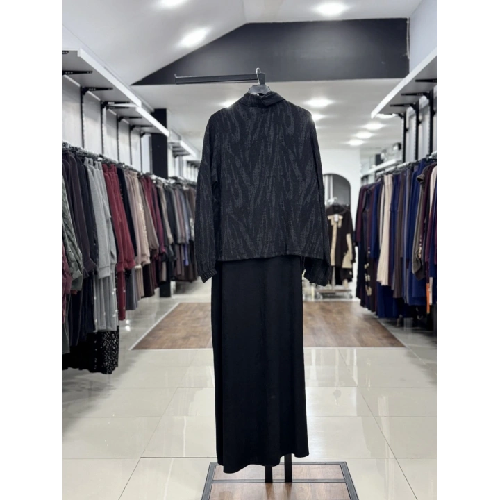 ÜSTÜ CEKETLİ İKİLİ TAKIM - Siyah