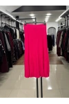 RİP ÖRGÜ PİLİSELİ RAYON ETEK - Pembe