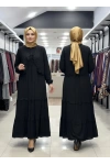 YELEK DETAYLI İKİLİ ELBİSE - Siyah