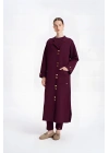 KOLLARI VE CEBİ DUBLE UZUN HIRKA - Bordo