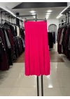 RİP ÖRGÜ PİLİSELİ RAYON ETEK - Pembe